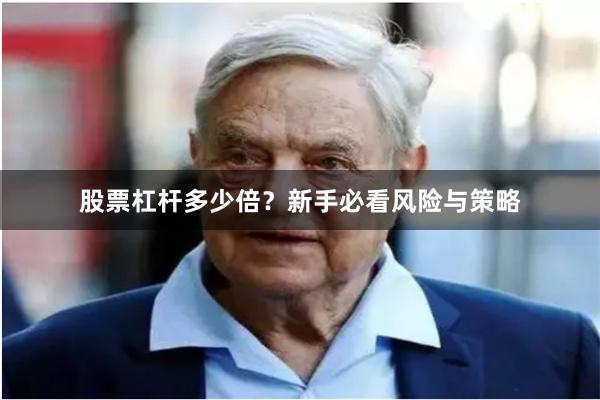 股票杠杆多少倍？新手必看风险与策略